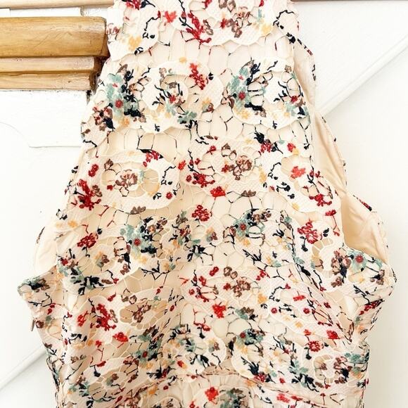 Tularosa Cyrus Lace Mini Dress Fit & Flare Halter Neck Scalloped Hem Size XS - Picture 5 of 8